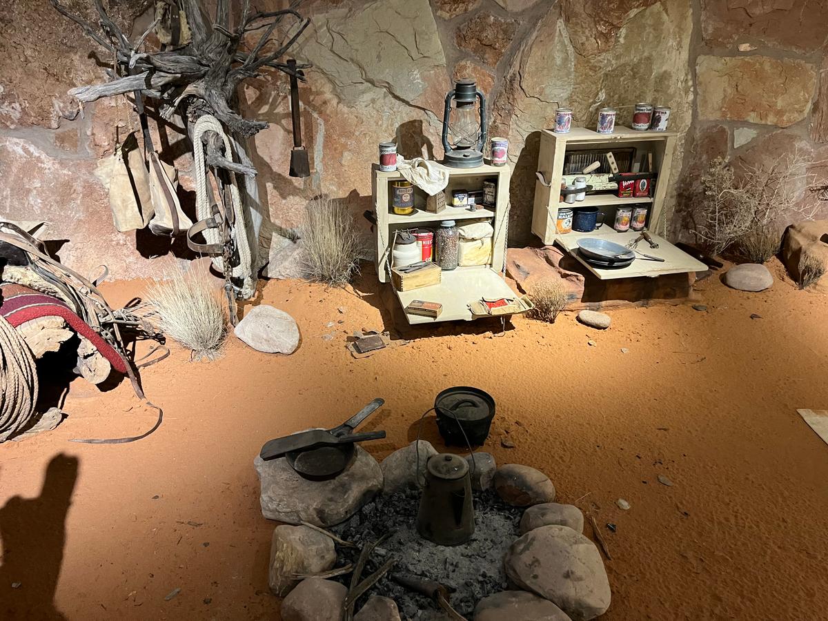 Cowboys and cowgirls stored their gear and warmed themselves around fires in caves like this one. (Courtesy of Deena Bouknight)