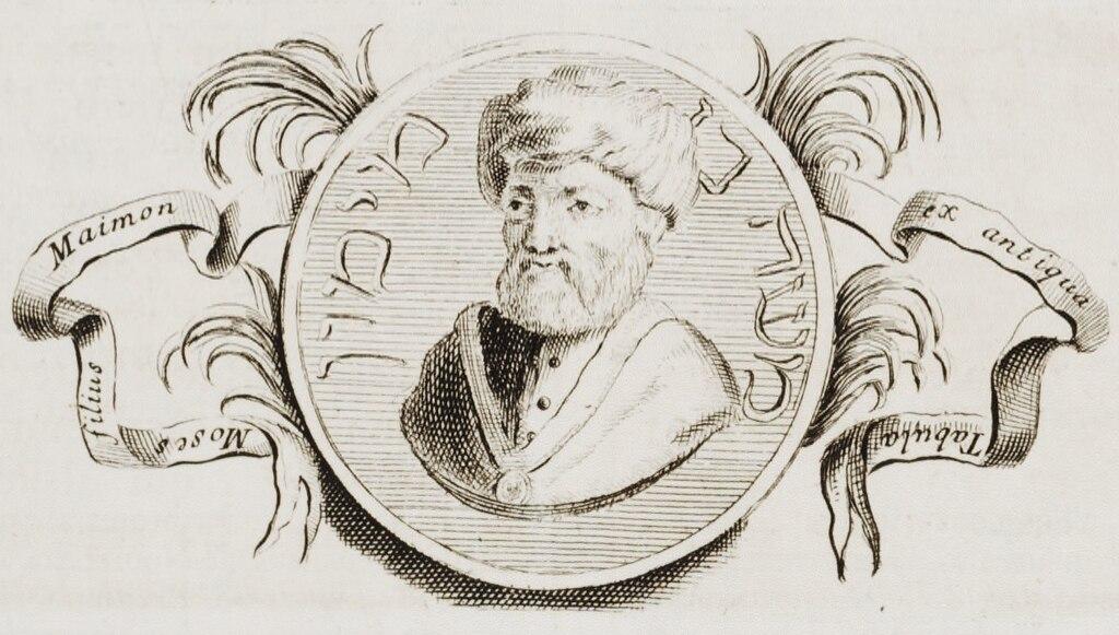 Portrait of Moses Maimonides in "Thesaurus antiquitatum sacrarum," a treasury of sacred antiquities. (Public Domain)