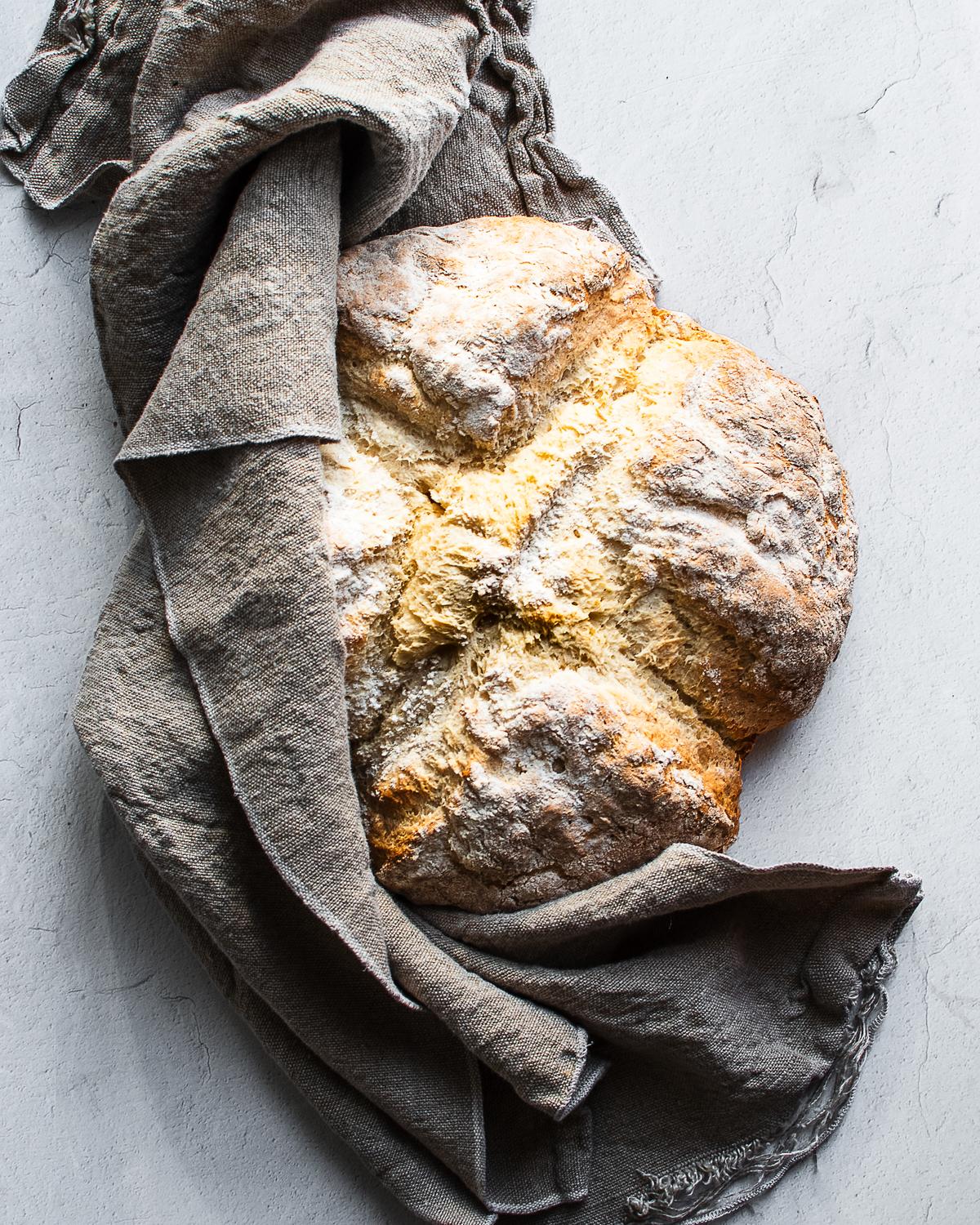 Traditional Irish soda bread comes together with only three ingredients. (Jennifer McGruther)