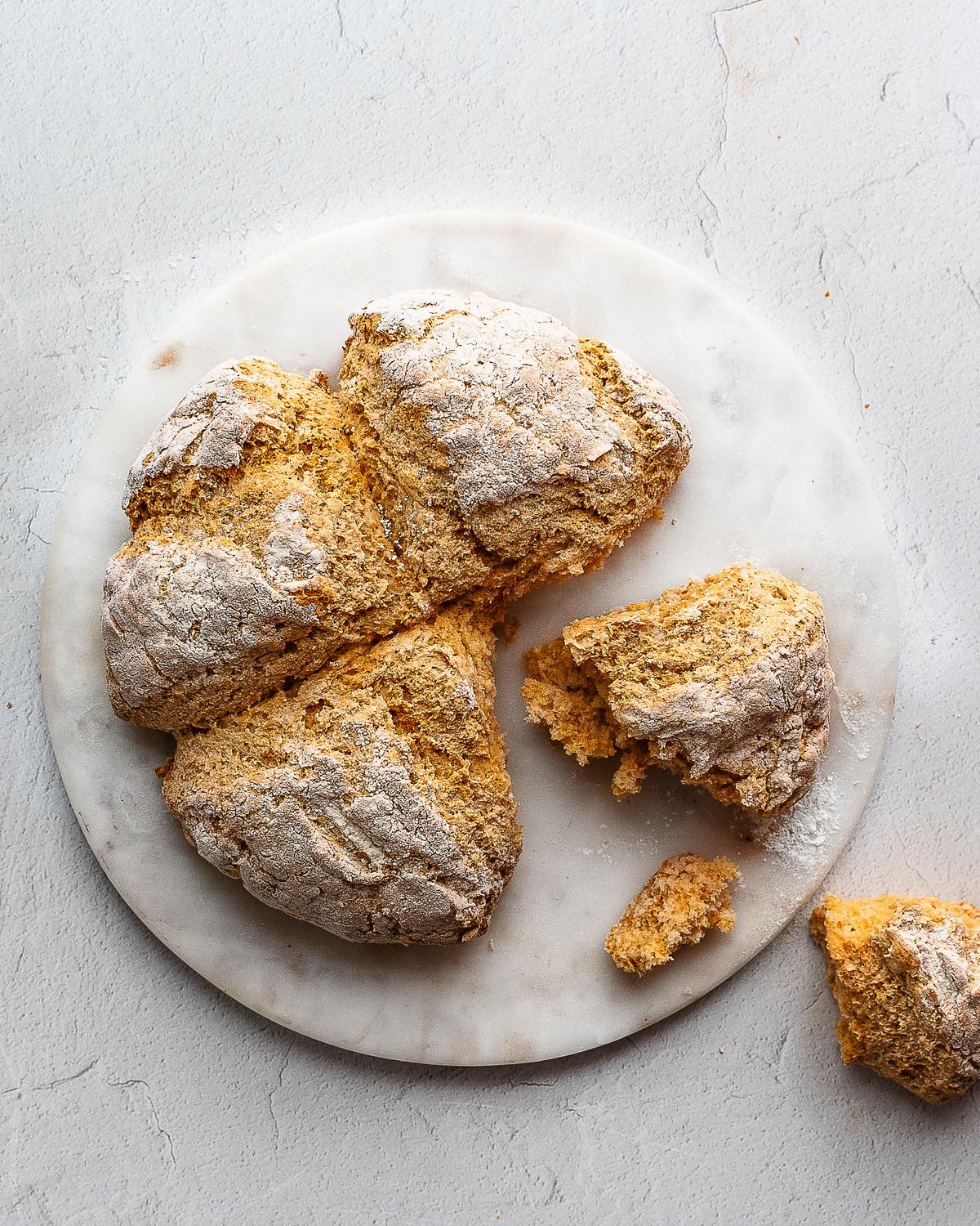 Brown soda bread has a rich, wheaten flavor and rustic quality to it. (Jennifer McGruther)