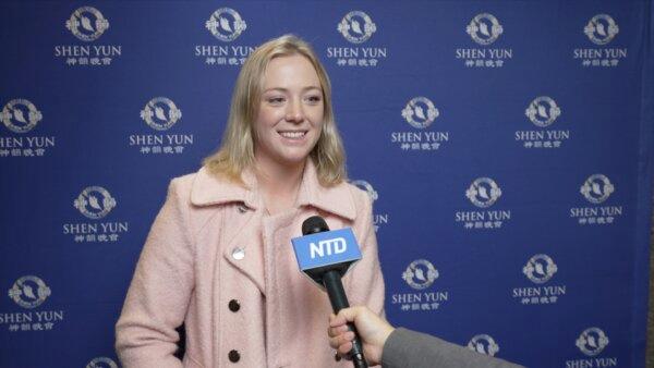 Mackenzie Anderson at the Shen Yun Performing Arts performance at Cheyenne Civic Center on March 13, 2024. (NTD)