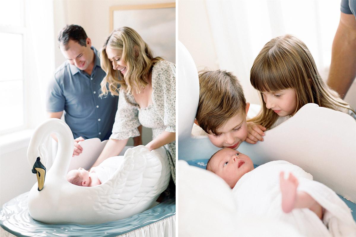 Artist Who Dreamed of Being a Dad at 10, Hand-Carved Self-Rocking, Wooden Swan Cradle That Held His 3 Babies