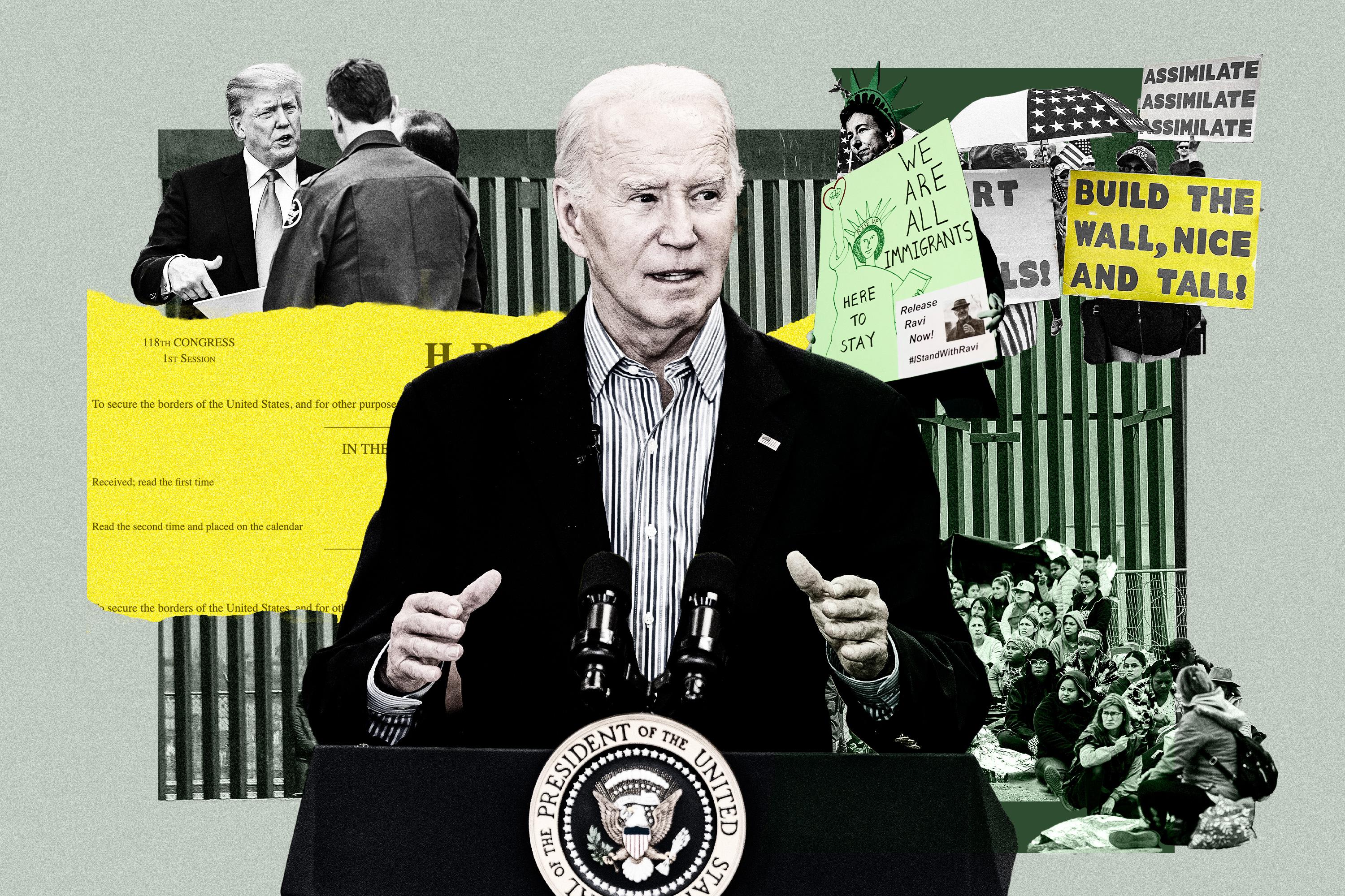 Biden Blames Trump for Derailing the Border Deal. But Are Voters Buying It?