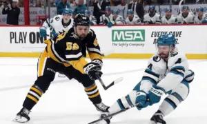 Sharks’ Slide Continues in Pittsburgh as Penguins Snap Losing Streak