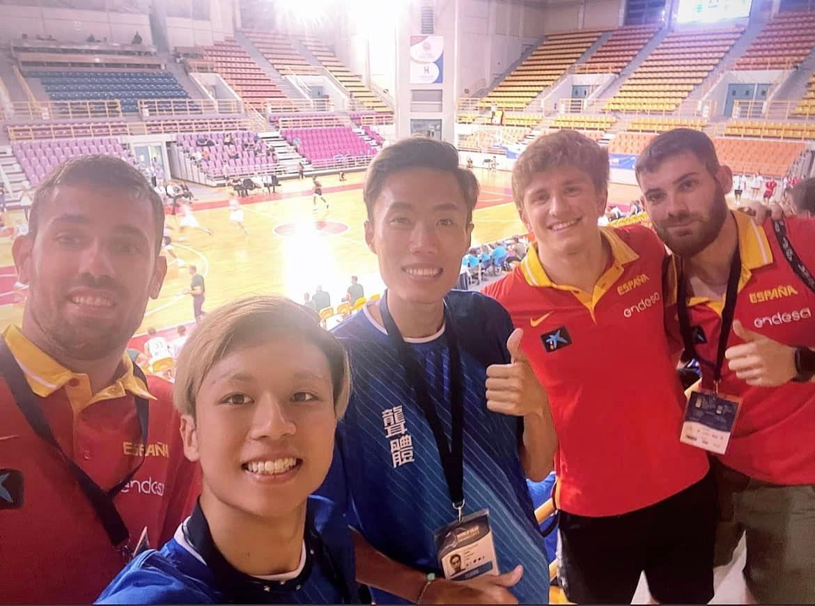 Jason Wong (C) was in Greece to participate in the World Deaf Basketball Games in June 2023. (Courtesy of Jason Wong)
