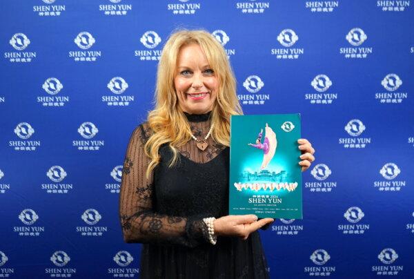 Karina Lawrence attends Shen Yun Performing Arts at the Capitol Theatre in Sydney, Australia, on March 14, 2024. (NTD)