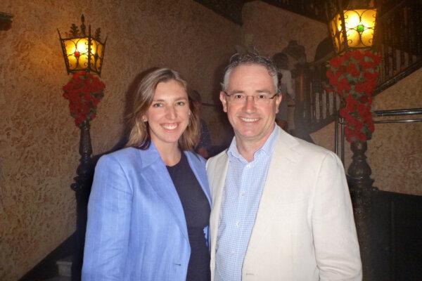 John Macaulay attends the Shen Yun Performing Arts with his wife at Capitol Theatre in Sydney on March 16, 2024. (Melanie Sun/The Epoch Times)