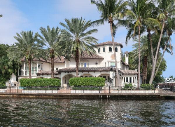 Massive mansions on Millionaire's Row in Fort Lauderdale, Fla., awe visitors who pass by on the water. (Victor Block)