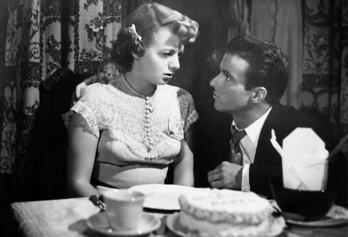 Late to his own birthday party: Alice Tripp (Shelley Winters) and George Eastman (Montgomery Clift), in “A Place in the Sun.” (Paramount Pictures)