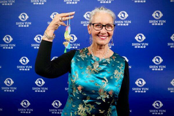 Sherynne Smith attends Shen Yun Performing Arts at Capitol Theatre in Sydney, Australia, on March 17, 2024. (NTD)