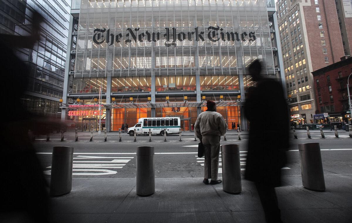 The New York Times headquarters in New York on Dec. 7, 2009. (Mario Tama/Getty Images)