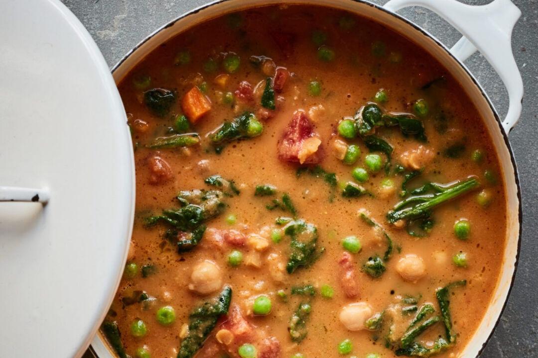 Smoky Chickpea, Red Lentil, and Vegetable Soup