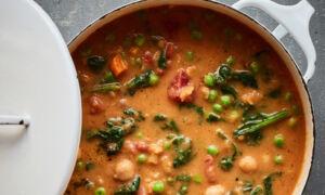 Smoky Chickpea, Red Lentil, and Vegetable Soup