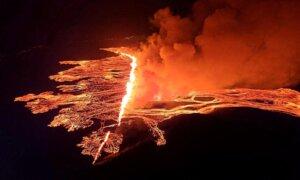 Iceland Volcano Still Pouring Out Fountains of Lava