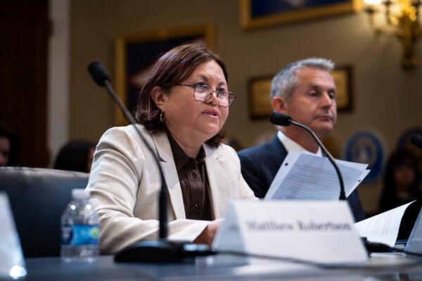 Maya Mitalipova, director of the Human Stem Cell Laboratory at the Whitehead Institute for Biomedical Research, MIT, testifies during a hearing about the Chinese Communist Party's (CCP) forced organ harvesting before the Congressional-Executive Commission on China in Washington on March 20, 2024. (Madalina Vasiliu/The Epoch Times)