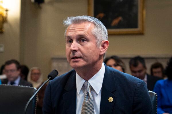 Tom Oliverson, Texas State Representative and chair of the Insurance Committee, testifies during a hearing about the Chinese Communist Party's (CCP) forced organ harvesting before the Congressional-Executive Commission on China in Washington on March 20, 2024. (Madalina Vasiliu/The Epoch Times)