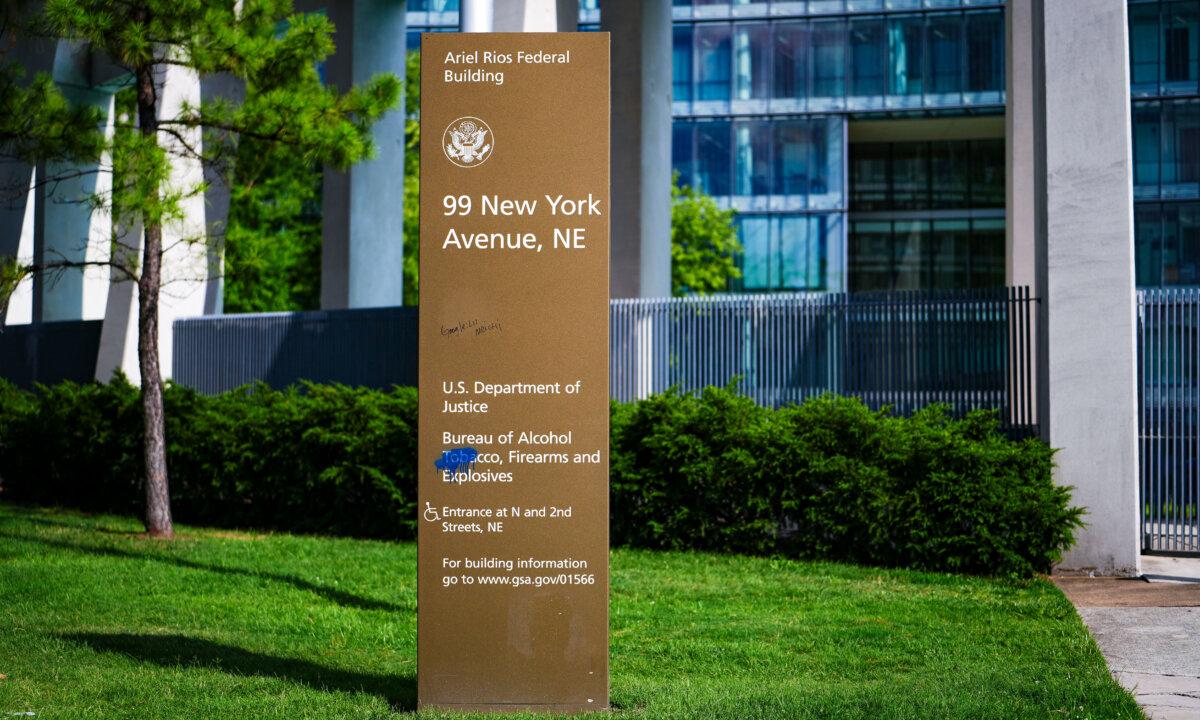 The Bureau of Alcohol, Tobacco, Firearms, and Explosives (ATF) headquarters in Washington on July 24, 2023. (Madalina Vasiliu/The Epoch Times)