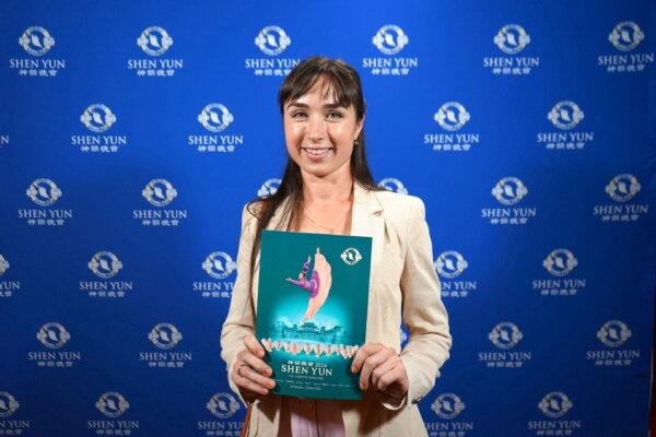 Dancer Yana Kravtsova attends Shen Yun Performing Arts at His Majesty's Theatre in Perth, Australia, on March 21, 2024. (NTD)
