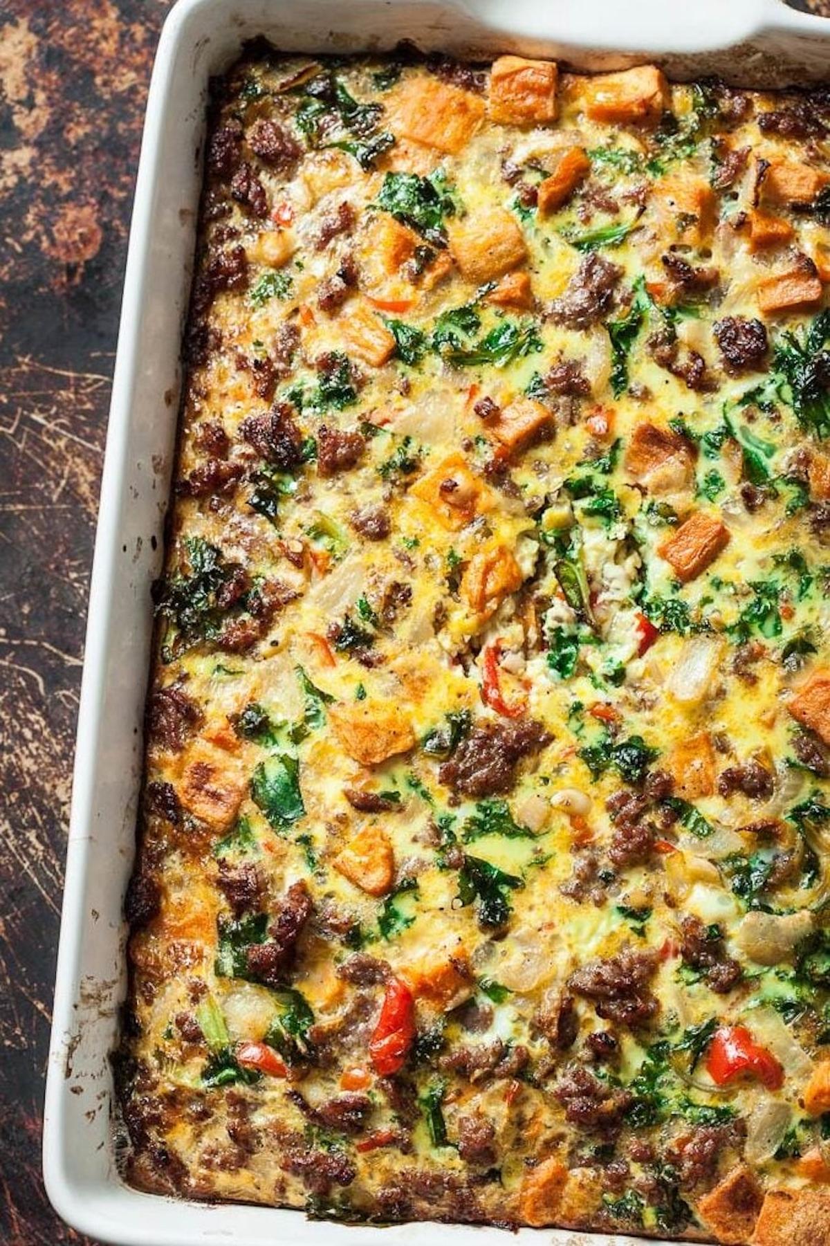 Sweet Potato Sausage Breakfast Casserole