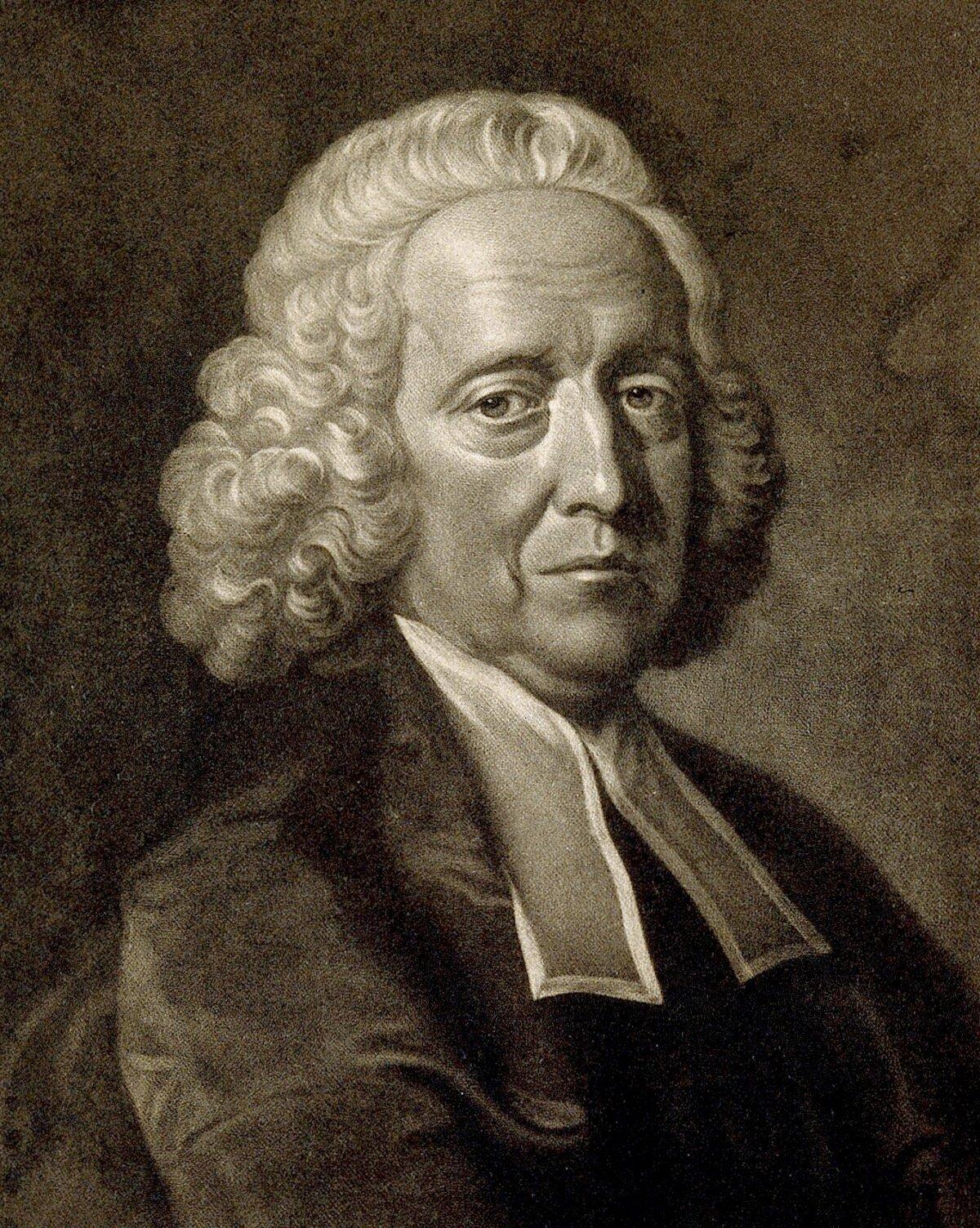 A portrait of Stephen Hales, mezzotint by J. McArdell after T. Hudson. (<a href="https://commons.wikimedia.org/wiki/User:Materialscientist">Materialscientist</a>/<a href="https://creativecommons.org/licenses/by/4.0/deed.en">CC BY-SA 4.0</a>)
