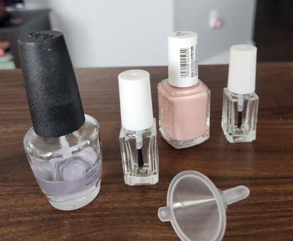 Opting for smaller nail polish bottles lets you take double the product in less than half the space. (Myscha Theriault/TNS)