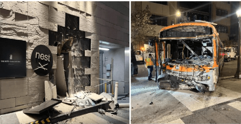 Man With BB Gun Who Hijacked LA Bus and Crashed Into Hotel Is Arrested