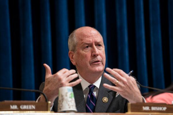 Rep. Dan Bishop (R-N.C.) speaks during a hearing on Biden-Mayorkas CBP’s one mass-parole scheme in Washington on March 21, 2024. (Madalina Vasiliu/The Epoch Times)