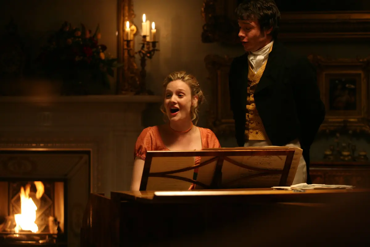 Romola Garai (Emma Woodhouse) and Rupert Evans (Frank Churchill) in the 2009 adaptation of Jane Austen's "Emma." (MovieStillsDB)