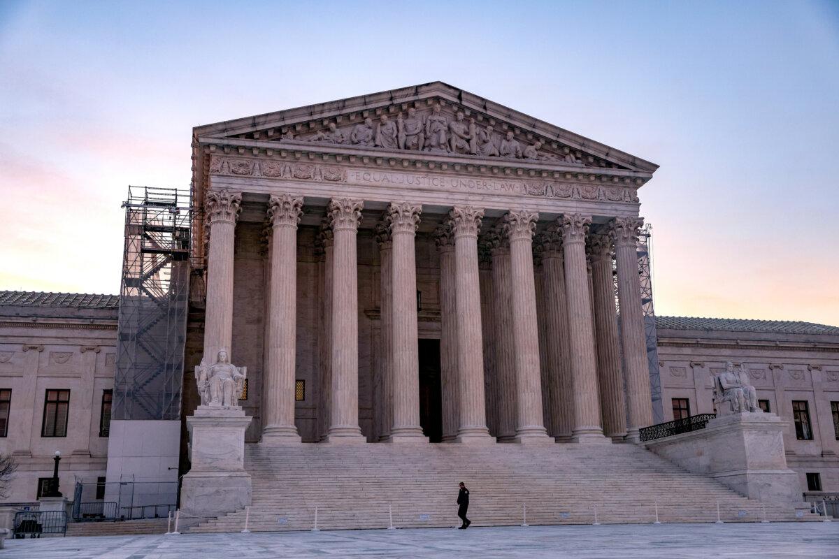 The U.S. Supreme Court in Washington on March 26, 2024. (Jemal Countess/Getty Images for Women's March)