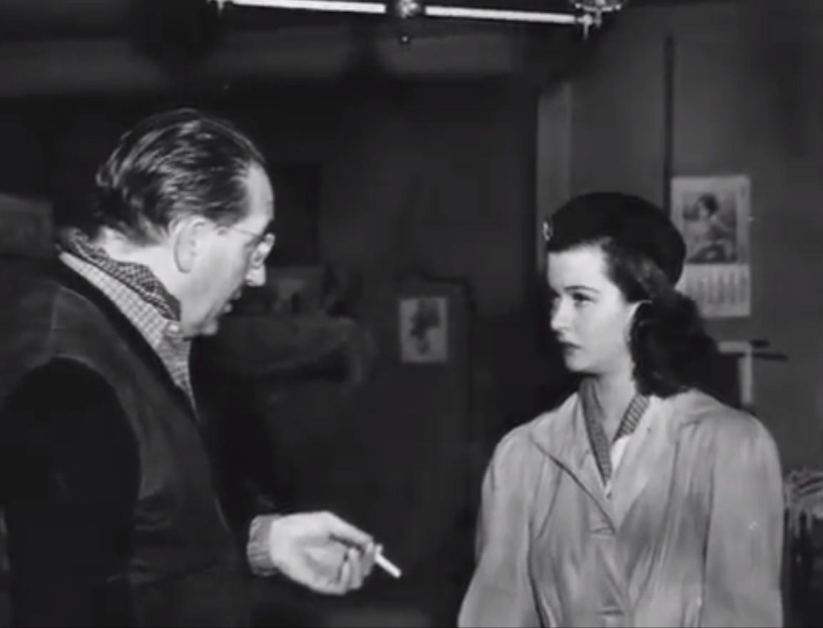 Director Fritz Lang and Joan Bennett on the set of "Man Hunt." (Twentieth Century-Fox Film Corporation)