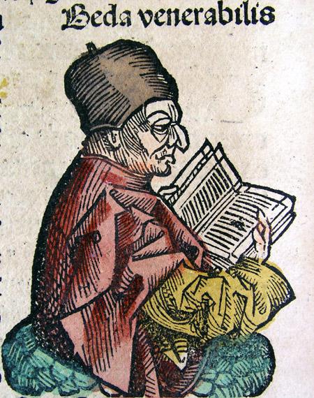 Depiction of the Venerable Bede from the Nuremberg Chronicle, 1493. (Public Domain)