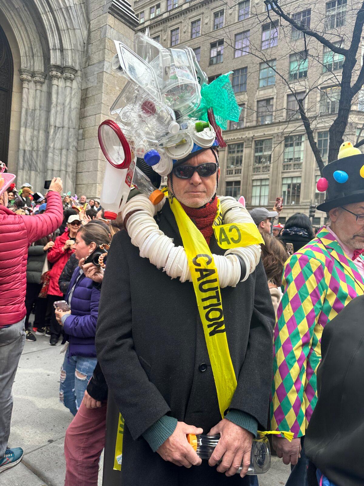 Christian Pietrapiana attends the NYC Easter Parade on March 31, 2024. (Juliette Fairley/The Epoch Times)