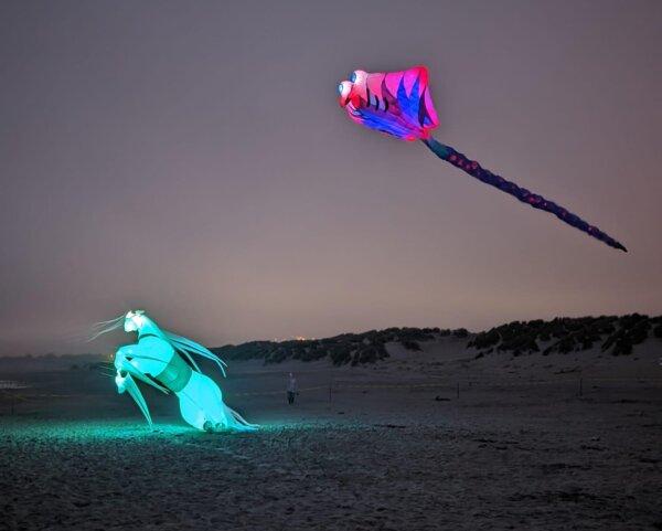 LED kites. (Courtesy of Tony Jetland)