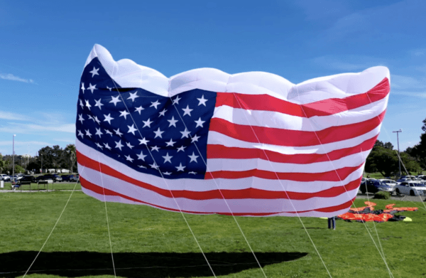 Tony Jetland’s American flag kite. (Courtesy of Mike Miller)