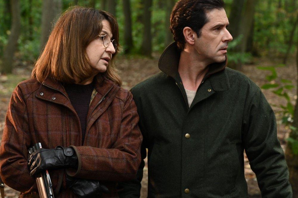Fanny's mother, Camille (Valérie Lemercier), and Jean (Melvil Poupaud) go to the woods, in "Coup de Chance." (Gravier Productions)
