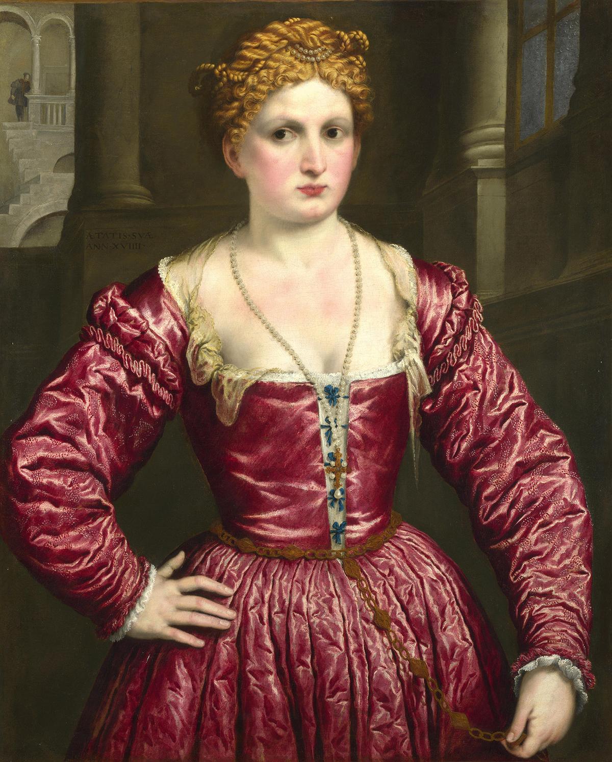 "Portrait of a Young Woman," circa 1545, by Paris Bordone. Oil on canvas; 39 7/10 inches by 32 2/5 inches. National Gallery, London. (Public Domain)