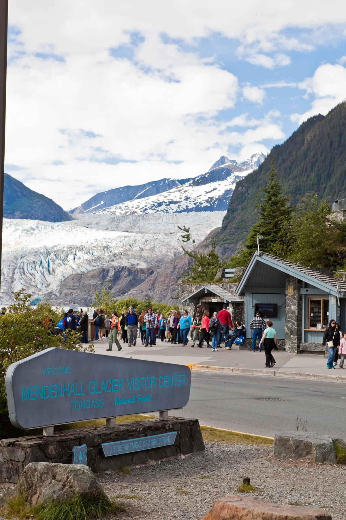 Mendenhall Glacier is 12 miles long and situated in southeast Alaska near downtown Juneau. (LH Wong/Flickr)