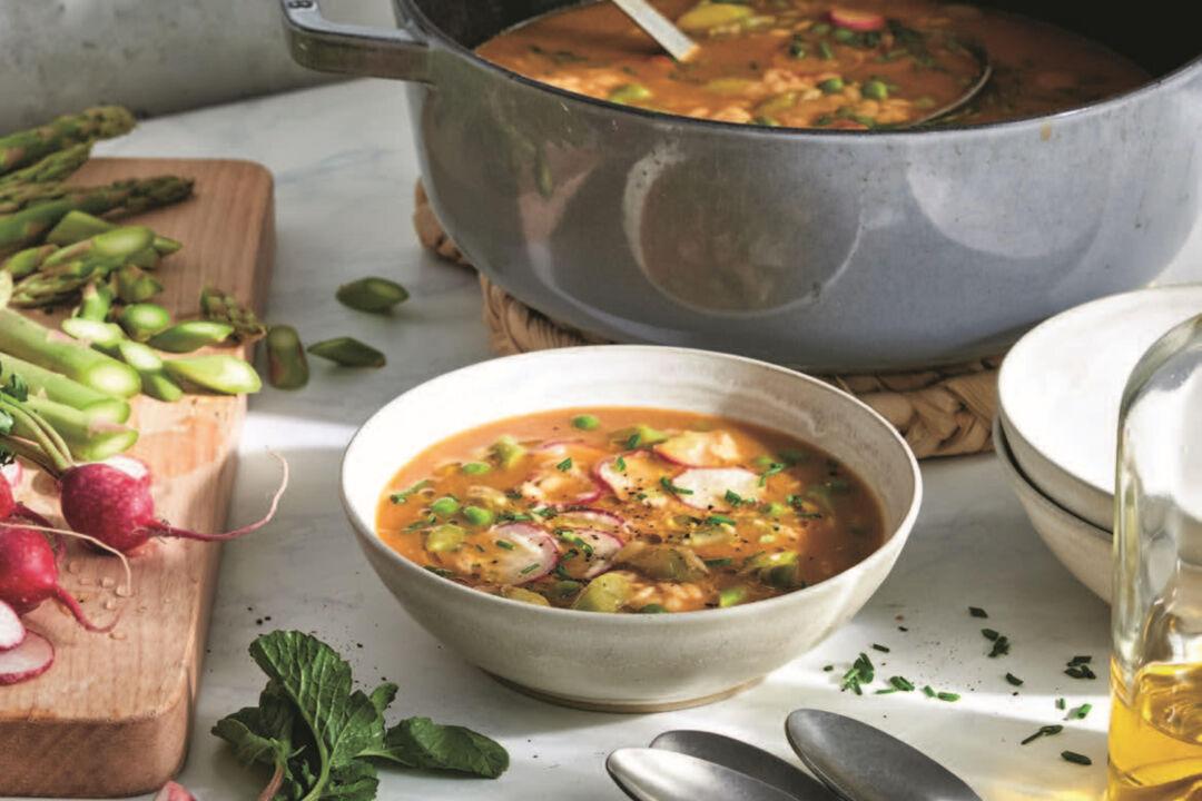 A Light Vegetable Soup for Chilly Spring Days