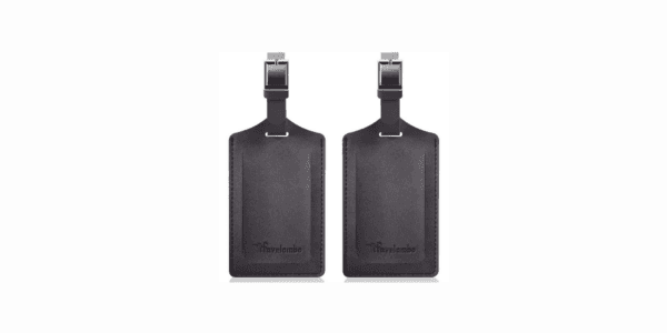 Travelambo Luggage Tag Faux Leather for Suitcase 