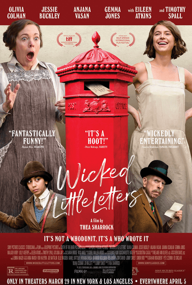 Promotional poster for "Wicked Little Letters." (Studiocanal/Sony Pictures Classics)