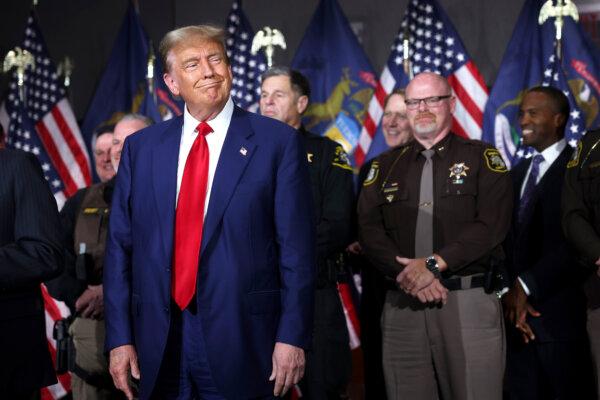 Former President Donald Trump speaks at a campaign event in Grand Rapids, Mich., on April 2, 2024. (Spencer Platt/Getty Images)