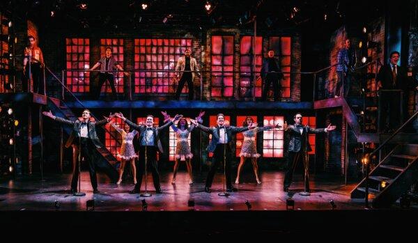 The full cast of the "Jersey Boys" at the Mercury Theater in Chicago. (Liz Lauren)