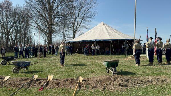 The groundbreaking ceremony for New Vision Village on March 22, 2024. (Courtesy of Todd Prather)
