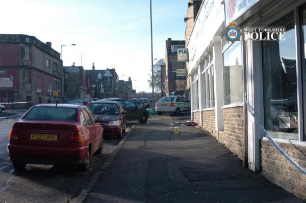 An undated image of the Universal Express travel agency—where PC Sharon Beshenivsky was shot dead in 2005—in Bradford, England. (West Yorkshire Police)
