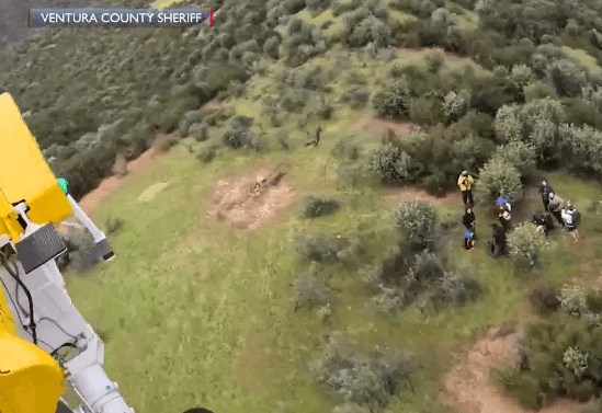 Helicopters Rescue 11 Hikers, 3 Dogs Stranded After Storm in Ventura County