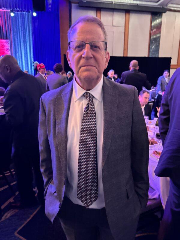 Harry Demell attends the 2024 New York Republican State Committee Annual Gala on April 4, 2024. (Juliette Fairley/Epoch Times)