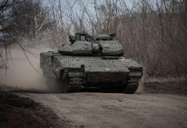 A Ukrainian CV-90 infantry fighting vehicle is driven, amid Russia's attack on Ukraine, near the frontline town of Chasiv Yar in Donetsk region, Ukraine, on March 5, 2024. (Oleksandr Ratushniak/Reuters)