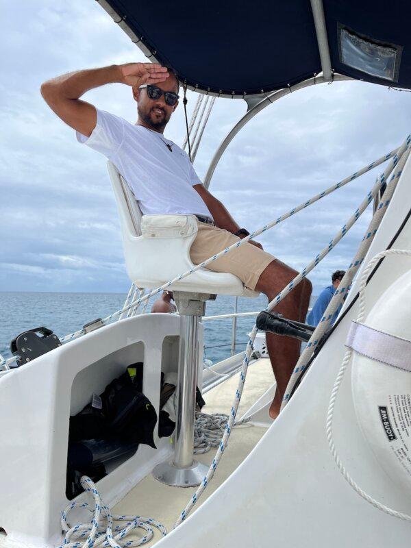 On a catamaran excursion with Cool Runnings in Barbados. (Andy Yemma/TNS)