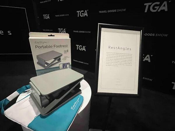 For those who fit into their plane seat but still find feet dangling uncomfortably over the chair, RestAngles offers a fold-flat plastic solution that weighs 12 ounces and fits into a purse. (Lark Gould/TravelPulse/TNS)