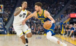 With Curry Resting, Thompson Steps up for Warriors in Win Over Jazz